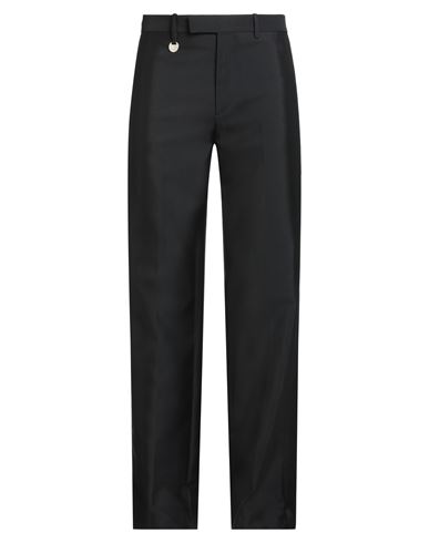 Burberry Man Pants Black Size 38 Virgin Wool, Silk In Blue