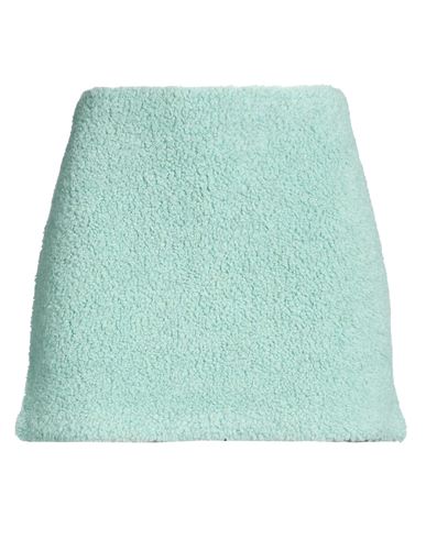 Tod's Woman Mini Skirt Turquoise Size Onesize Virgin Wool, Polyamide In Green