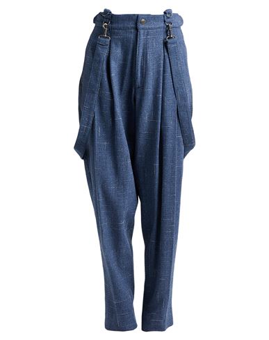 Moschino Couture Woman Pants Slate Blue Size 14 Wool, Acrylic, Polyester, Polyamide, Cotton In Blue