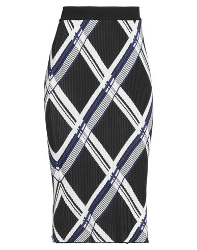Burberry Check Pleated Silk Pull-on Skirt In Black Check
