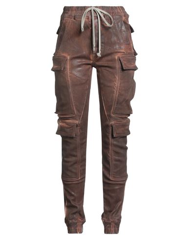 Rick Owens Drkshdw Drkshdw By Rick Owens Woman Jeans Brown Size S Cotton, Elastomultiester, Rubber