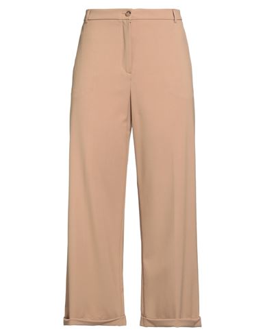 Seventy Venezia Woman Pants Camel Size 12 Polyester, Virgin Wool, Elastane In Neutral