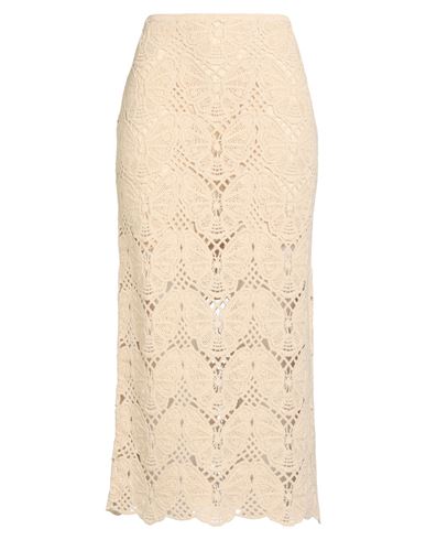 Falda midi Mujer Beige M Mujer
