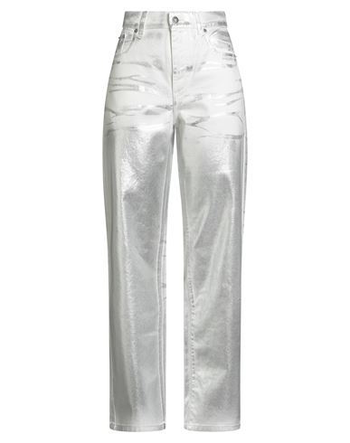 The Big White Blue Woman Jeans White Size 26 Paper In Brown