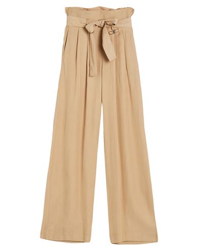 Fracomina Easychic Woman Pants Beige Size 4 Tencel, Viscose, Linen In Neutral