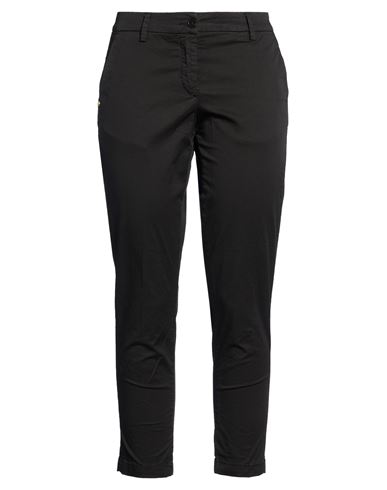 White Sand Woman Pants Black Size 8 Cotton, Elastane