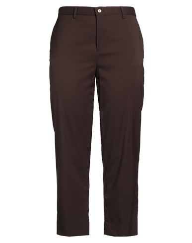 Briglia 1949 Genderless Woman Pants Dark Brown Size 12 Virgin Wool, Polyester, Elastane In Black