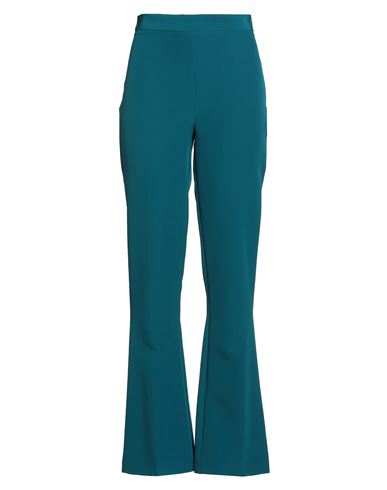Actualee Woman Pants Deep Teal Size 8 Polyester, Elastane In Blue