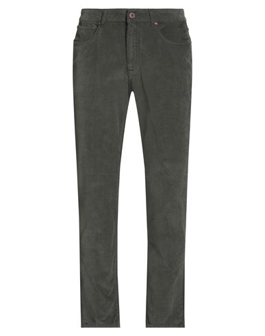 Boglioli Man Pants Military Green Size 32 Cotton, Viscose, Elastane In Green
