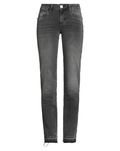 Liu •jo Woman Jeans Charcoal Size 30 Cotton, Elastane In Black
