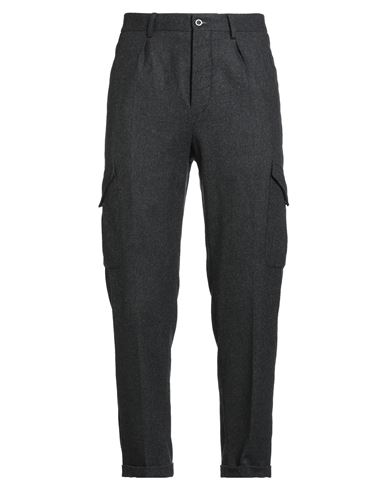 Boglioli Man Pants Charcoal Size 38 Virgin Wool, Polyamide, Acrylic, Cashmere, Textile Fibers In Black