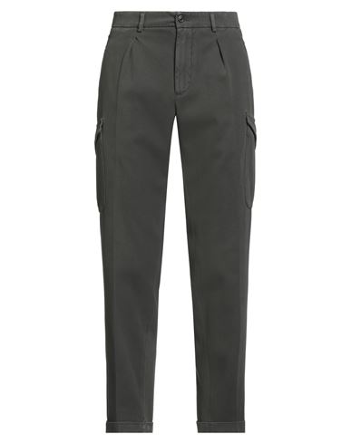 Boglioli Man Pants Charcoal Size 40 Cotton, Elastane In Green