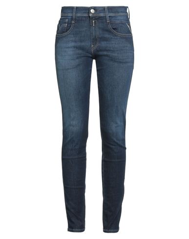 Replay Woman Jeans Blue Size 30w-32l Cotton, Polyester, Elastane In Blue