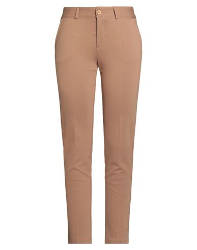 Anna Seravalli Woman Pants Khaki Size 2 Viscose, Polyamide, Elastane In Brown