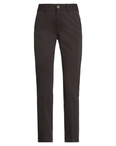Anna Seravalli Woman Pants Dark Brown Size 2 Viscose, Polyamide, Elastane In Brown