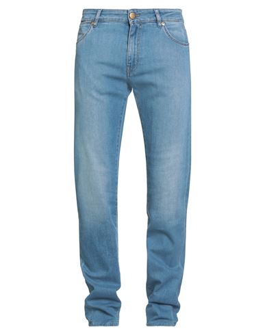Pt Torino Man Jeans Blue Size 33 Cotton, Polyester, Viscose, Elastane In Blue