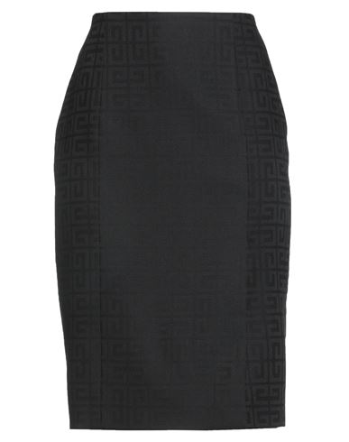 Givenchy Woman Midi Skirt Black Size 6 Wool