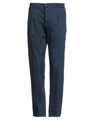 Kiton Man Pants Navy Size 33 Cotton, Elastane In Blue