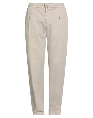 Kiton Man Pants Beige Size 34 Cotton, Elastane In Neutral