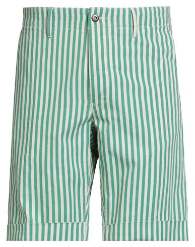Incotex Man Shorts & Bermuda Shorts Green Size 35 Cotton In Green