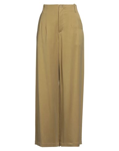 Gentryportofino Woman Pants Mustard Size 6 Viscose, Cupro In Nude
