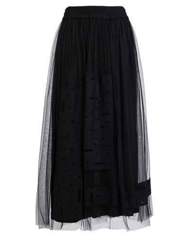 Gentryportofino Woman Maxi Skirt Black Size 10 Polyester In Black