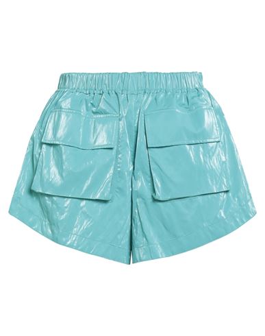 Jijil Woman Shorts & Bermuda Shorts Turquoise Size 8 Viscose, Polyester, Cotton, Metallic Fiber, Pol In Blue