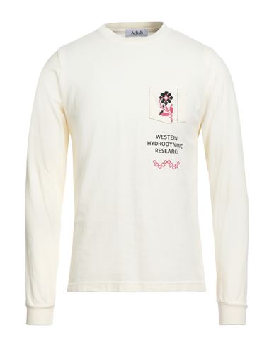 Adish Man T-shirt Cream Size S Cotton In White