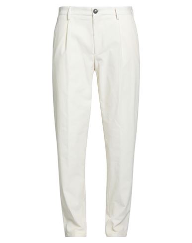 Tagliatore Man Pants White Size 32 Cotton, Elastane In White