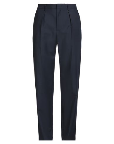 Tagliatore Man Pants Midnight Blue Size 32 Virgin Wool, Mohair Wool In Blue