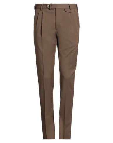 Santaniello Il Viaggiatore Man Pants Khaki Size 38 Polyester, Wool, Elastane In Sand