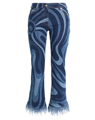 Pucci Woman Jeans Blue Size 10 Cotton, Elastane In Blue