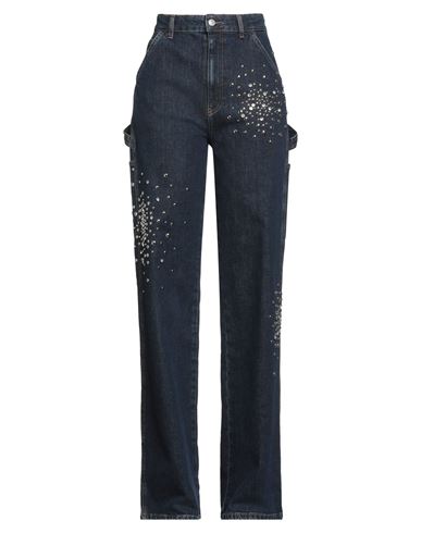 Des_phemmes Woman Jeans Blue Size 8 Cotton, Elastane In Blue