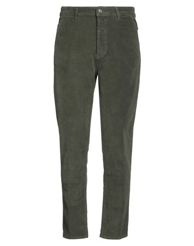 Grey Daniele Alessandrini Man Pants Military Green Size 34 Cotton, Elastane In Green