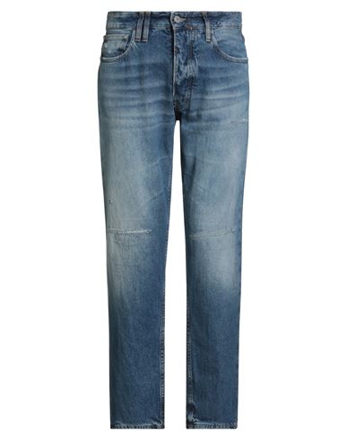 Cycle Man Jeans Blue Size 31 Cotton, Red Cotton In Blue