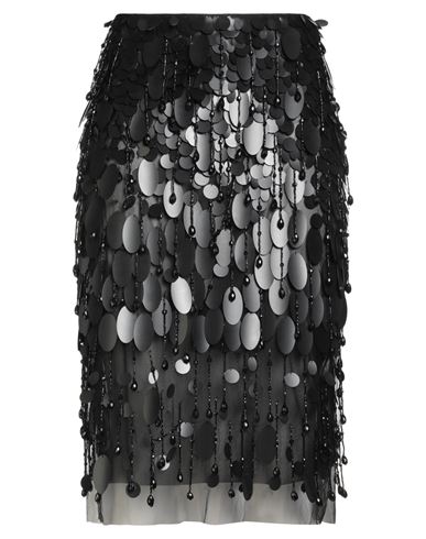 Des_phemmes Woman Midi Skirt Black Size 8 Nylon In Black