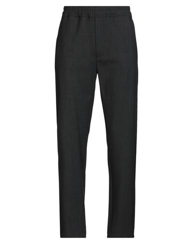 Aion Man Pants Charcoal Size 38 Cotton, Elastane In Black