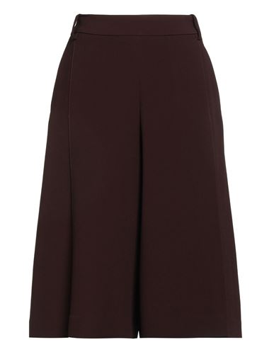 Ermanno Scervino Woman Shorts & Bermuda Shorts Chocolate Brown Size 6 Viscose, Acetate In Brown