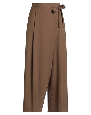 Alysi Chocolat Woman Pants Brown Size 4 Polyester, Virgin Wool, Elastane In Brown