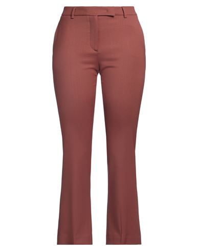 Ql2  Quelledue Ql2 Quelledue Woman Pants Brown Size 8 Virgin Wool, Lycra In Brown