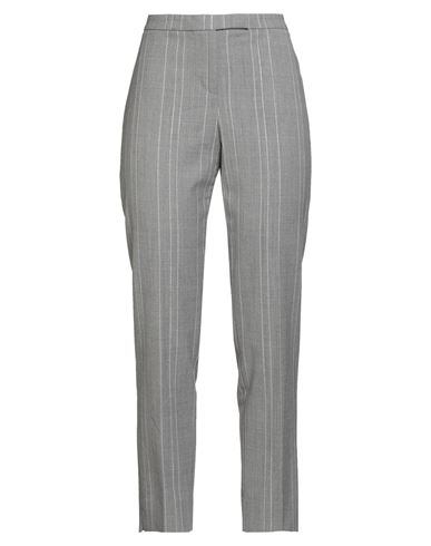 Peserico Woman Pants Grey Size 4 Virgin Wool, Elastane, Metallic Polyester In Gray