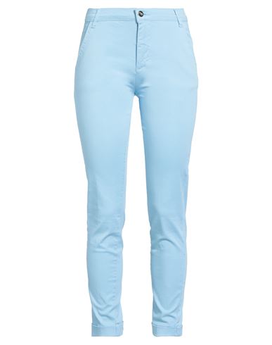 Fracomina Collection Woman Pants Azure Size 31 Cotton, Elastane In Blue