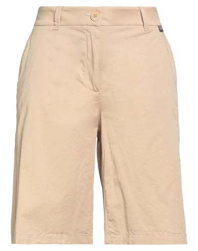 Marc Cain Woman Shorts & Bermuda Shorts Sand Size 4 Cotton, Viscose, Elastane In Neutral