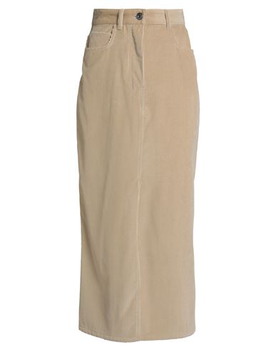 Weekend Max Mara Woman Midi Skirt Sand Size 2 Cotton In Neutral