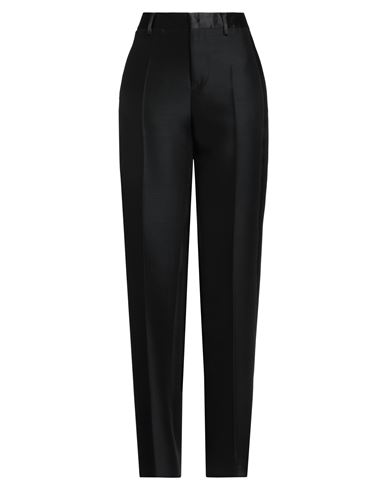 Dsquared2 Woman Pants Black Size 4 Virgin Wool, Silk In Black