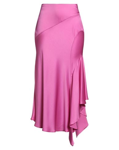 Semicouture Woman Midi Skirt Fuchsia Size 6 Acetate, Viscose In Pink