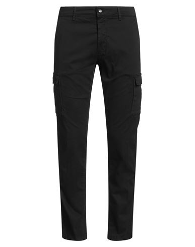 Take-two Man Pants Black Size 33 Cotton, Elastane In Black