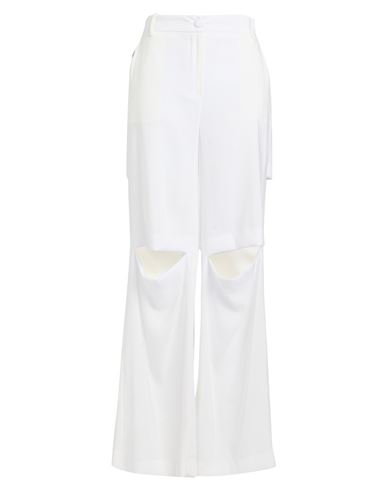 Jijil Woman Pants White Size 8 Viscose, Polyester In White