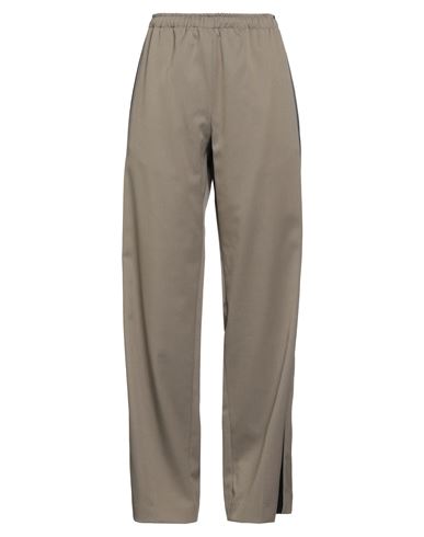 Mm6 Maison Margiela Woman Pants Khaki Size 6 Polyester, Virgin Wool, Elastane In Gray