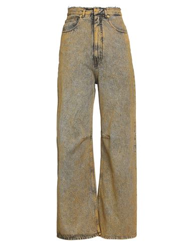 Mm6 Maison Margiela Woman Jeans Mustard Size 29 Cotton In Yellow